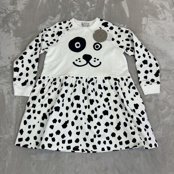Stella Mccartney‎ Sweatshirt Dress Kids Girls 10 Dalmatian Print Fleece Cozy NWT